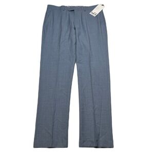 Bar III Slim Fit‎ Dress Pants Mens 34x32 Blue 4-Way Stretch Wool Blend NEW